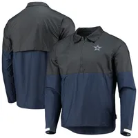 Men's Tommy Bahama Gray Dallas Cowboys On Deck IslandZone Half-Zip Jacket