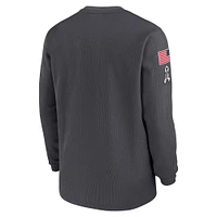 Men's Nike Anthracite Dallas Cowboys 2024 Salute To Service Long Sleeve T-Shirt