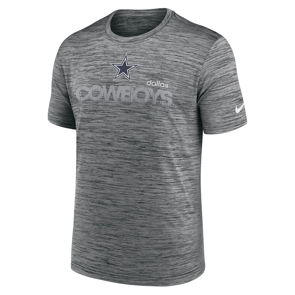 Men's Nike Anthracite Dallas Cowboys Blitz Velocity Modern Performance T-Shirt