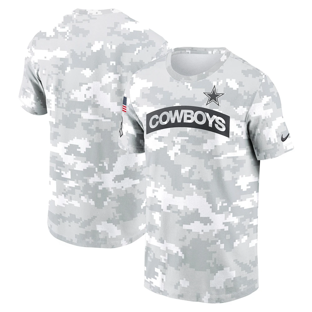 T-shirt Nike Arctic Camo Dallas Cowboys 2024 Salute To Service Performance pour homme