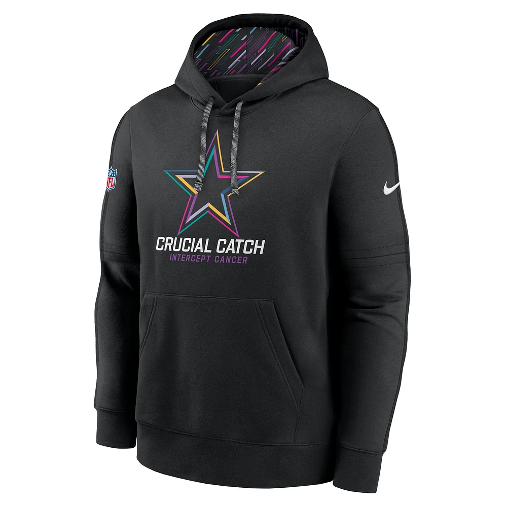 Men's Nike Black Dallas Cowboys NFL Crucial Catch Club Pullover Hoodie