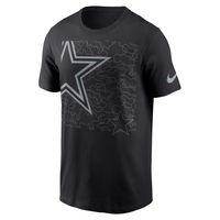 Men's Nike Black Dallas Cowboys RFLCTV Logo Crop - T-Shirt