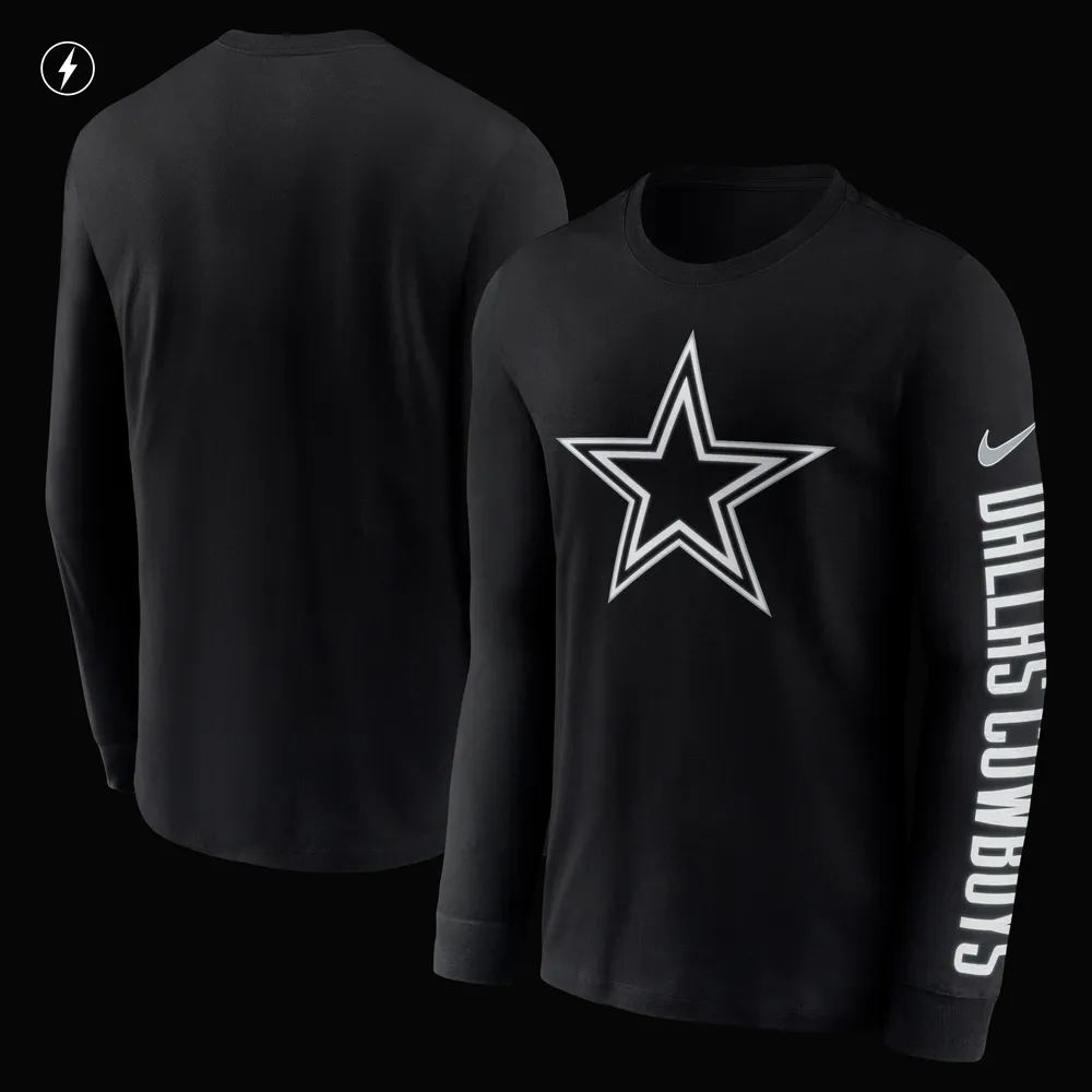 Dallas Cowboys Nike Reflective Long Sleeve T Shirt - Mens