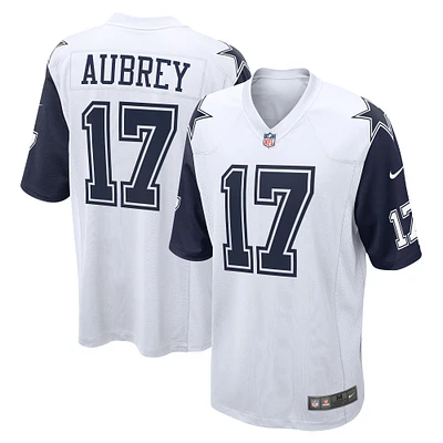 Maillot de match alternatif blanc Nike Brandon Aubrey des Cowboys Dallas pour homme