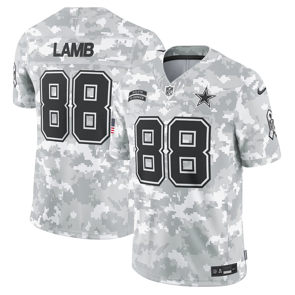 Maillot Nike CeeDee Lamb Arctic Camo Dallas Cowboys 2024 Salute to Service Limited pour homme