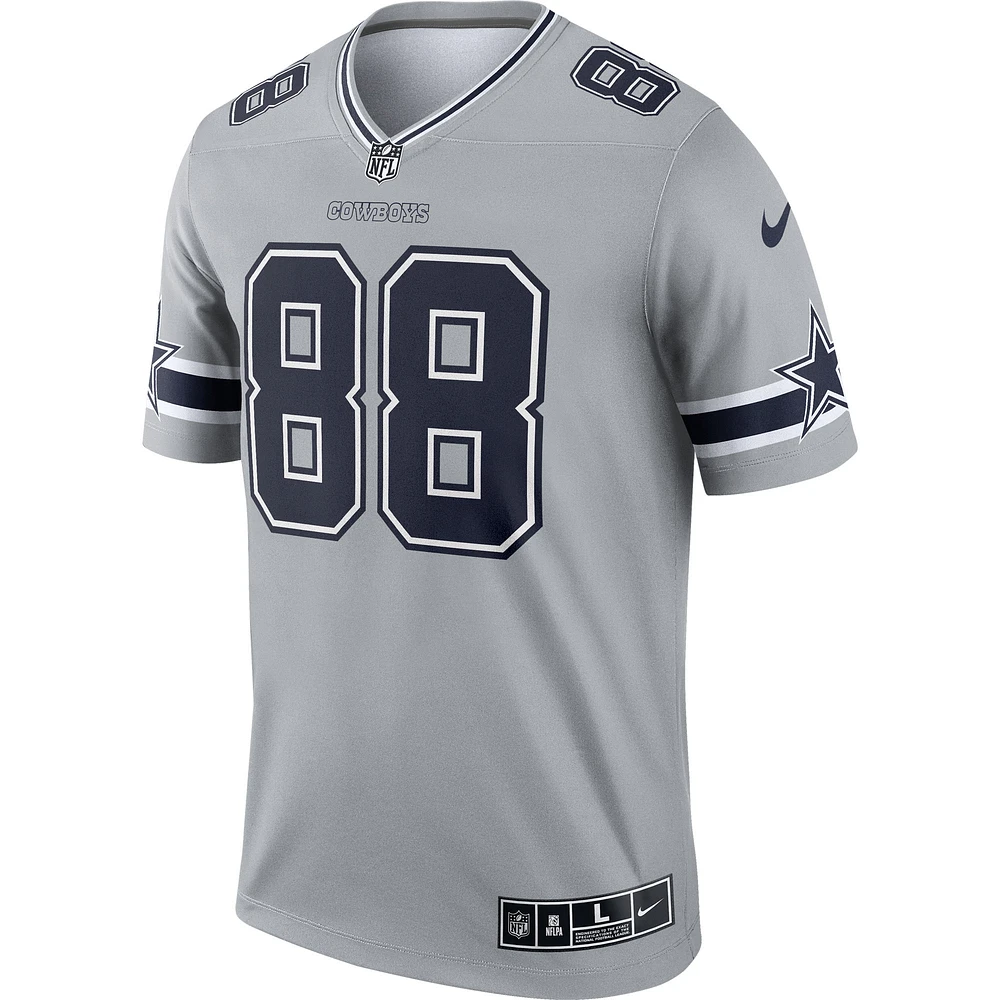 Maillot Nike CeeDee Lamb Grey Dallas Cowboys Inverted Legend pour homme