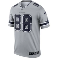 Men's Nike CeeDee Lamb  Gray Dallas Cowboys Inverted Legend Player Performance Top