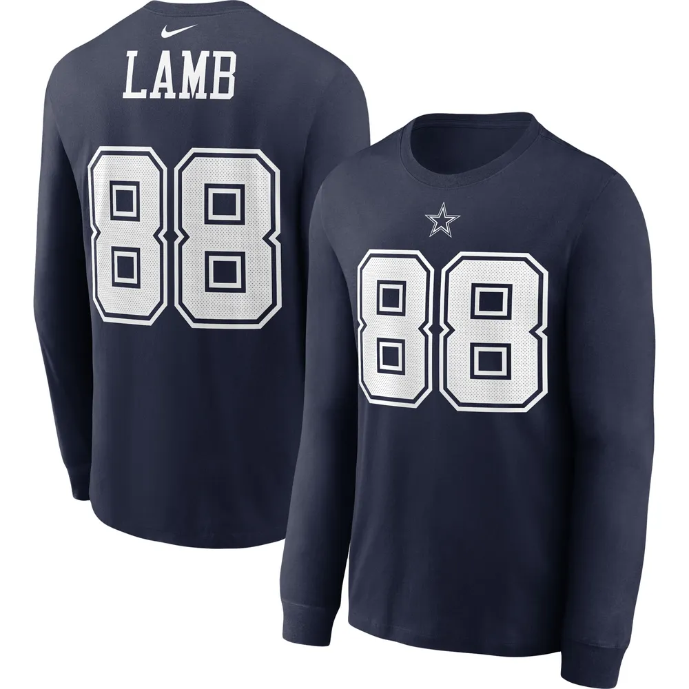 Lids CeeDee Lamb Dallas Cowboys Nike Player Name & Number Long Sleeve T- Shirt - Navy