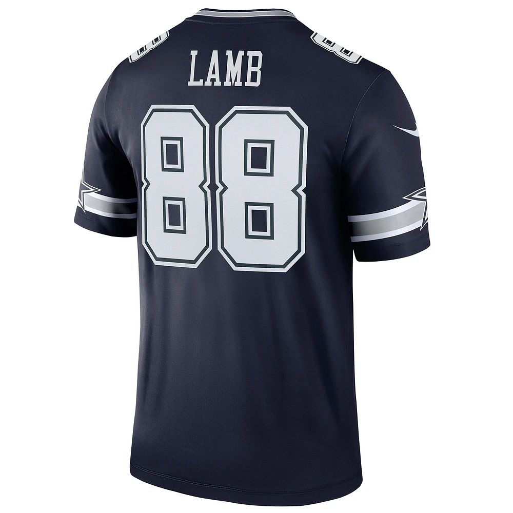 Haut de performance Nike CeeDee Lamb bleu marine pour homme des Dallas Cowboys Team Legend Player