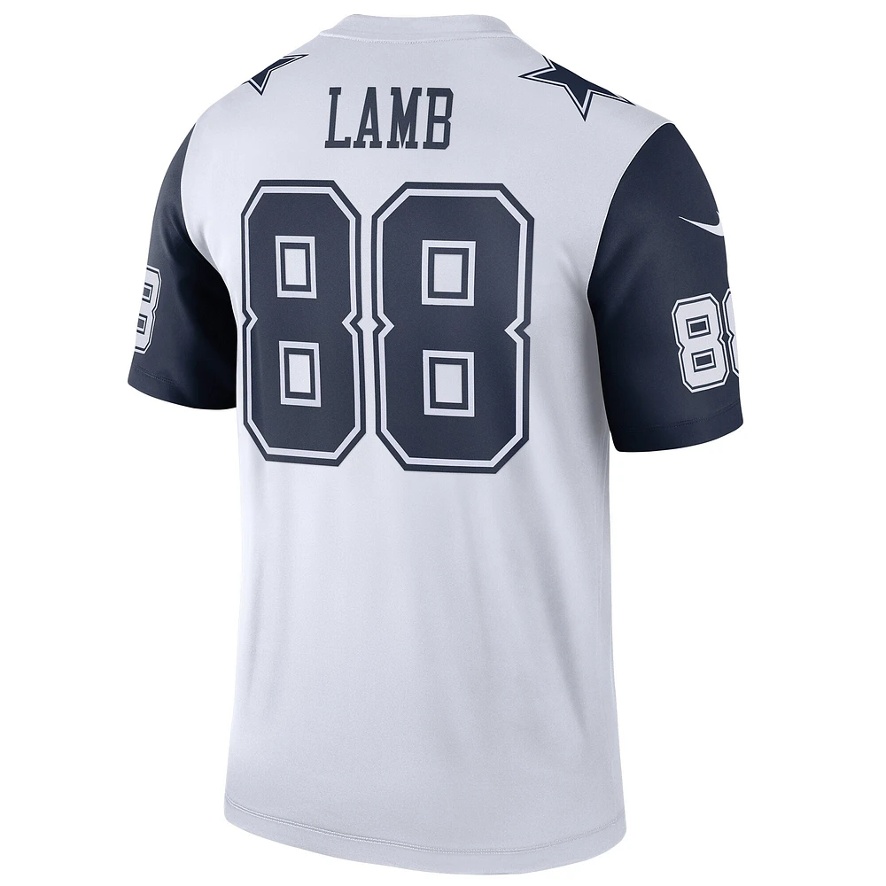 Maillot Nike CeeDee Lamb blanc pour homme des Cowboys de Dallas, légende alternative
