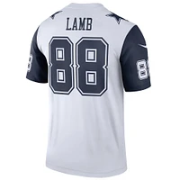 Maillot Nike CeeDee Lamb blanc pour homme des Cowboys de Dallas, légende alternative