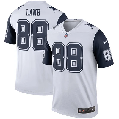 Maillot Nike CeeDee Lamb blanc pour homme des Cowboys de Dallas, légende alternative