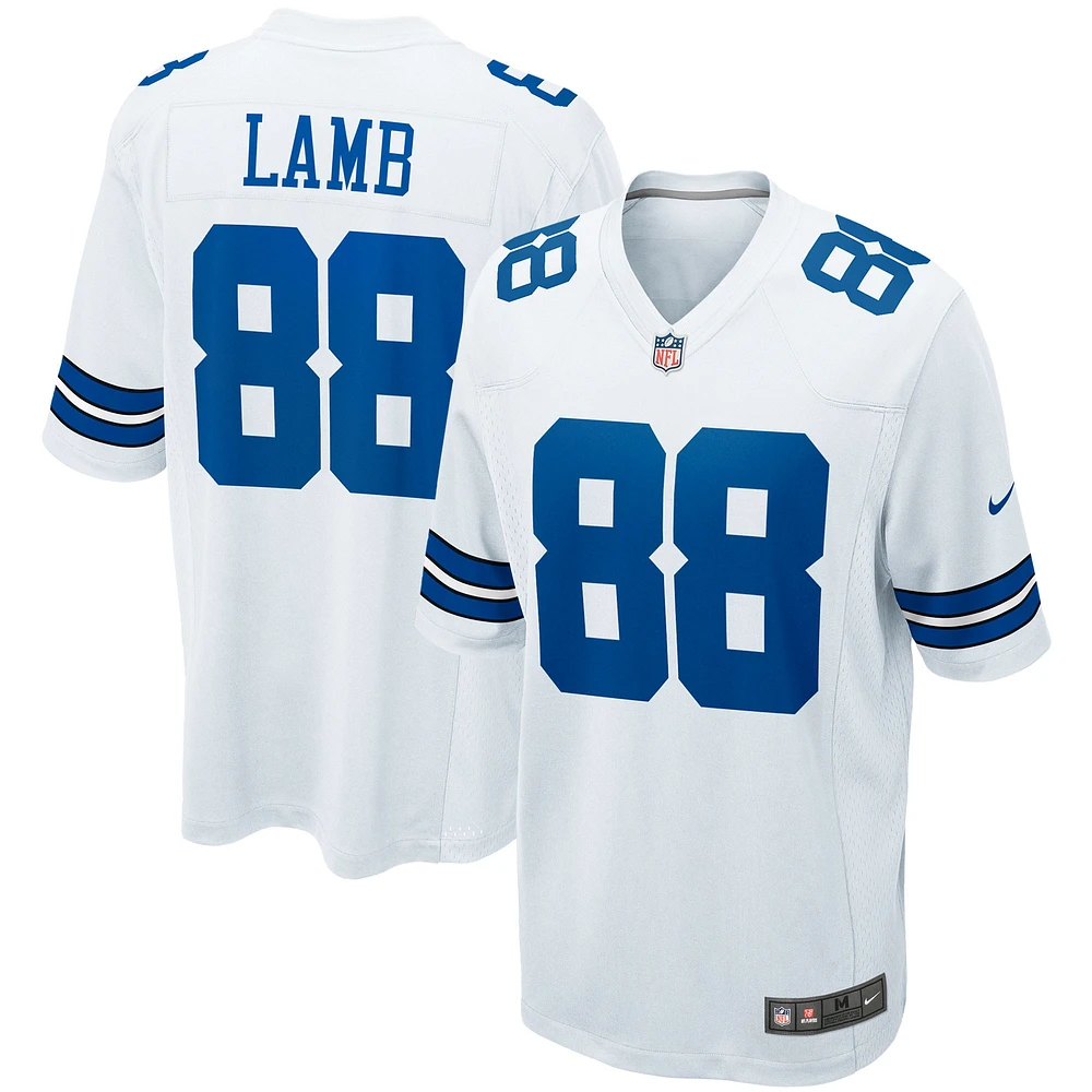 Maillot Nike CeeDee Lamb pour homme, blanc, équipe de match des Cowboys Dallas