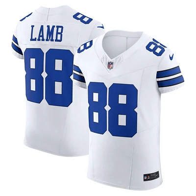 Nike CeeDee Lamb Blanc pour hommes Dallas Cowboys Vapor F.U.S.E. Maillot Élite