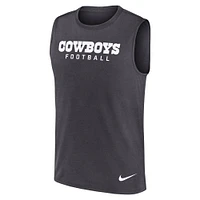 Débardeur Nike Primetime Legend Performance Muscle pour homme, couleur charbon des Cowboys de Dallas