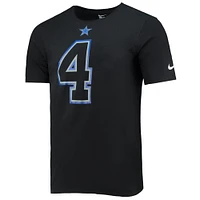 Men's Nike Dak Prescott Black Dallas Cowboys Name & Number T-Shirt