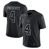 Nike Dak Prescott Dallas Cowboys Black RFLCTV Limited Jersey