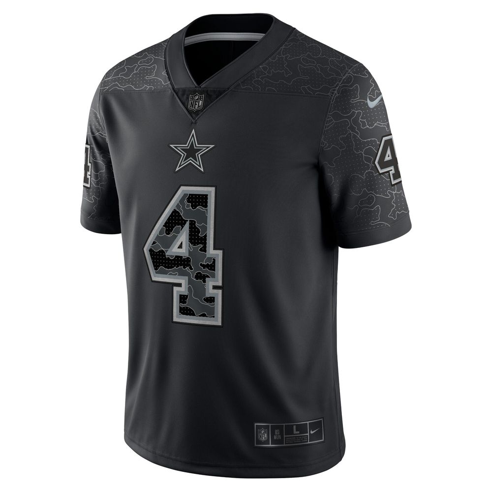 Nike Men's Nike Dak Prescott Black Dallas Cowboys RFLCTV - Limited