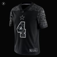 Nike Men's Nike Dak Prescott Black Dallas Cowboys RFLCTV - Limited Jersey