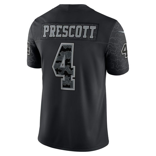 Men's Nike Dak Prescott Black Dallas Cowboys RFLCTV Limited Jersey