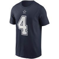 Men's Nike Dak Prescott Navy Dallas Cowboys Player Name & Number - T-Shirt