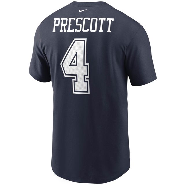 Nom et numéro du joueur Nike Dak Prescott Navy Dallas Cowboys pour homme - T-shirt