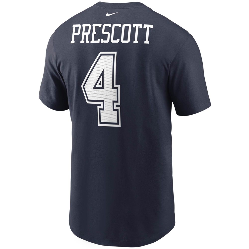 Men's Nike Dak Prescott Navy Dallas Cowboys Player Name & Number - T-Shirt