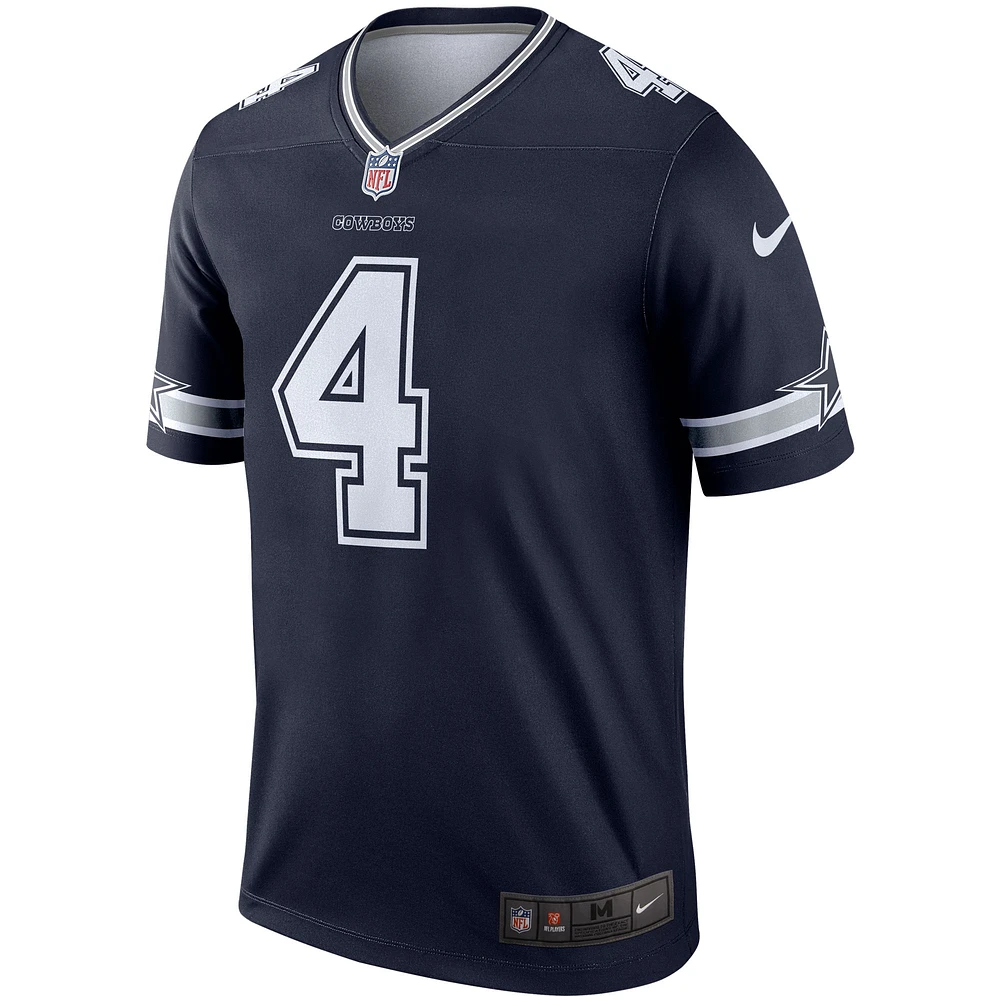 Haut de performance Nike Dak Prescott bleu marine Dallas Cowboys Team Legend Player pour homme