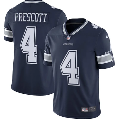 Maillot de joueur Nike Dak Prescott bleu marine Dallas Cowboys Vapor Limited pour homme