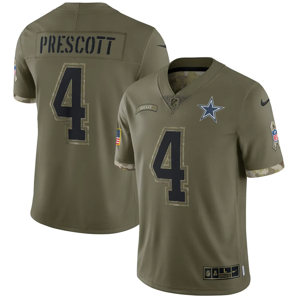 Lids Dak Prescott Dallas Cowboys Nike 2022 Salute To Service Limited Jersey  - Olive