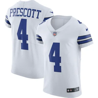 Maillot de joueur Nike Dak Prescott blanc Dallas Cowboys Vapor Elite pour homme