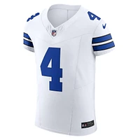 Nike Dak Prescott pour homme Blanc Dallas Cowboys Vapor F.U.S.E. Maillot Élite