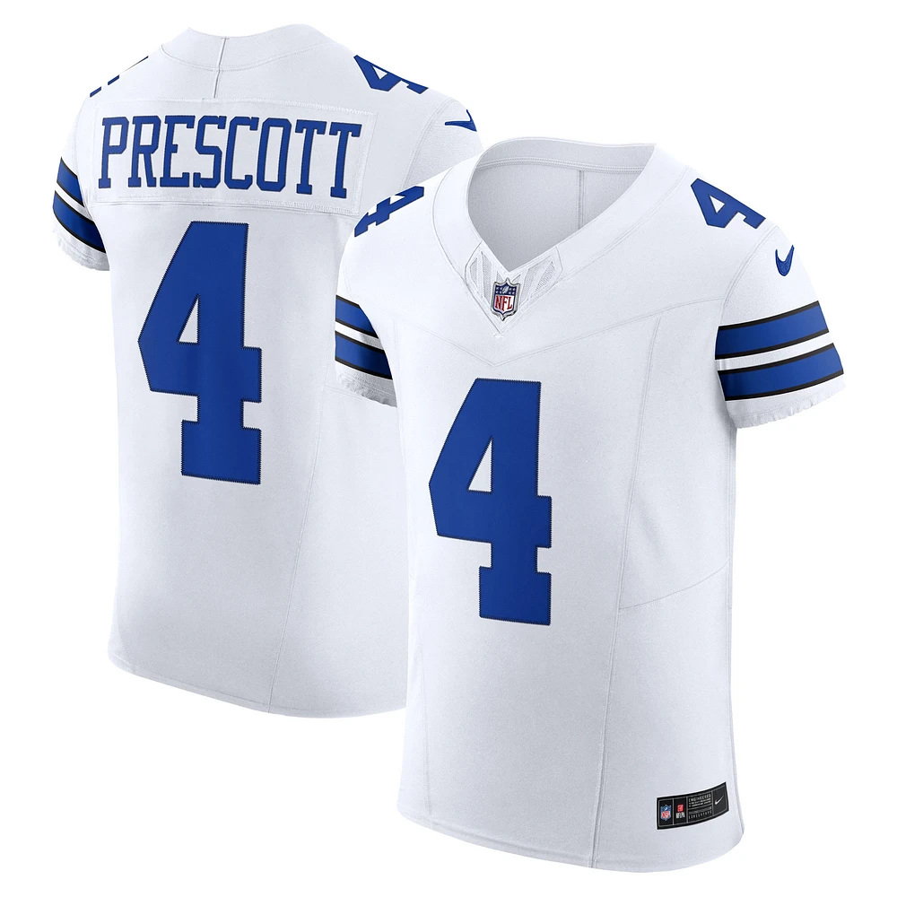 Nike Dak Prescott pour homme Blanc Dallas Cowboys Vapor F.U.S.E. Maillot Élite