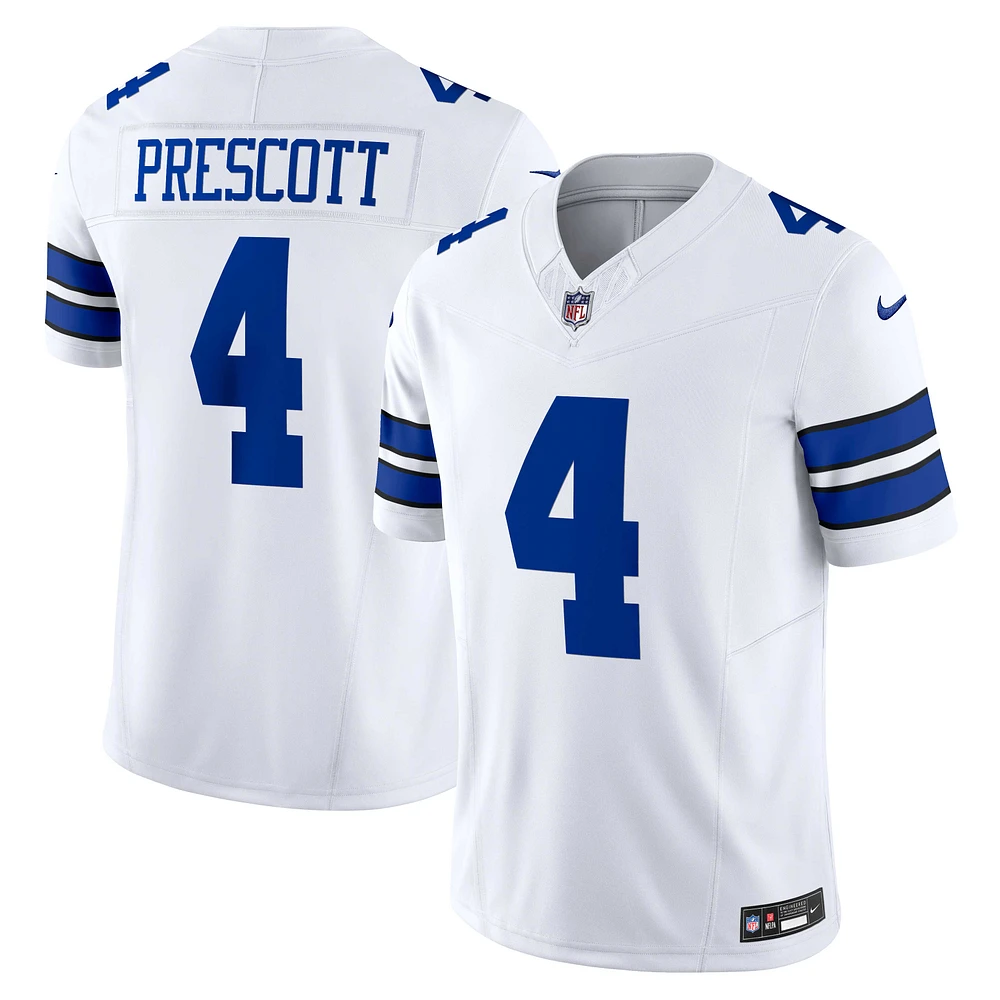 Nike Dak Prescott pour homme Blanc Dallas Cowboys Vapor F.U.S.E. Maillot limit