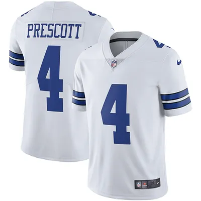 Maillot de joueur Nike Dak Prescott blanc Dallas Cowboys Vapor Limited pour homme