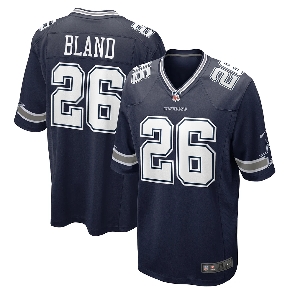 Maillot de match joueur des Dallas Cowboys Nike DaRon Bland bleu marine pour hommes