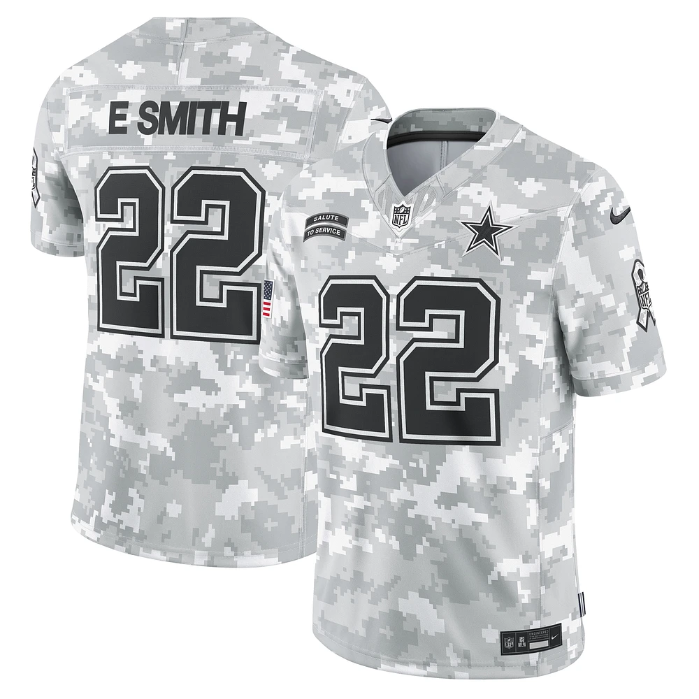 Maillot Nike Emmitt Smith Arctic Camo Dallas Cowboys 2024 Salute to Service Retired Player Limited pour homme