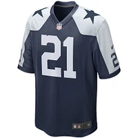 Maillot Nike Ezekiel Elliott pour hommes, bleu marine, équipe de match alternatif des Dallas Cowboys