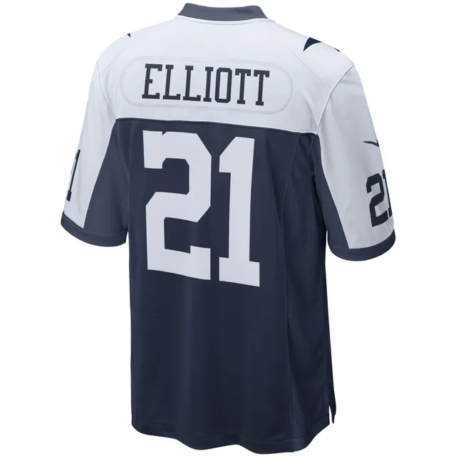 Nike Men's Ezekiel Elliott Navy Dallas Cowboys Alternate Game Team Jersey