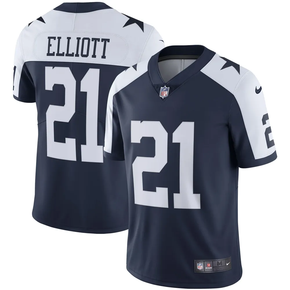 Maillot Nike Ezekiel Elliott pour hommes, bleu marine, Dallas Cowboys, Alternate Vapor Limited