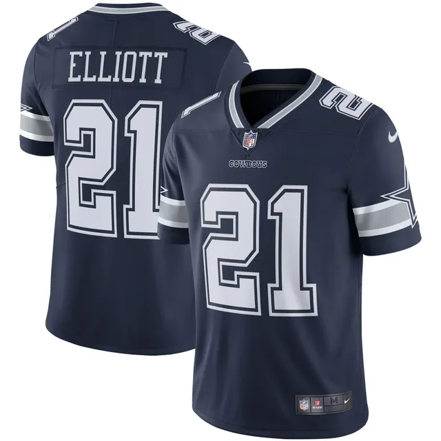 Nike Men's Ezekiel Elliott Navy Dallas Cowboys Alternate Game Team Jersey