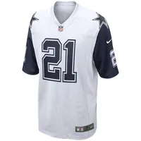 Men's Nike Ezekiel Elliott White Dallas Cowboys Alternate Game Jersey