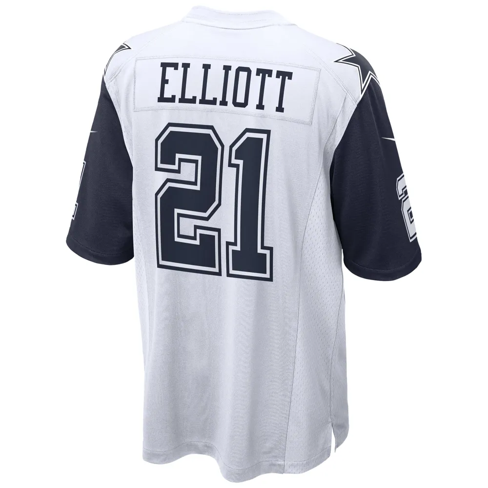 Men's Nike Ezekiel Elliott White Dallas Cowboys Alternate Game Jersey