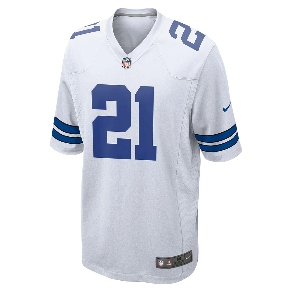 Maillot de match l'équipe Nike Ezekiel Elliott des Dallas Cowboys pour homme, blanc