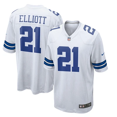 Maillot de match l'équipe Nike Ezekiel Elliott des Dallas Cowboys pour homme, blanc