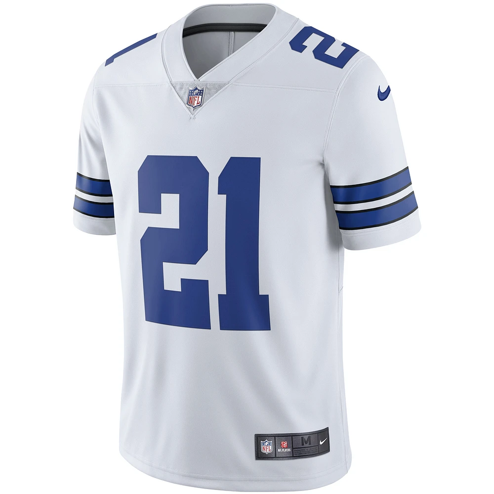 Maillot de joueur Nike Ezekiel Elliott pour hommes, blanc, Dallas Cowboys Vapor Limited