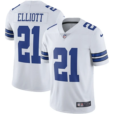 Maillot de joueur Nike Ezekiel Elliott pour hommes, blanc, Dallas Cowboys Vapor Limited