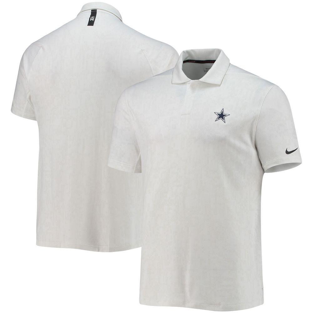 Men's Nike White Dallas Cowboys Sideline Coaches Dri-Fit Polo