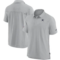 Men's Nike Gray Dallas Cowboys Sideline UV Performance - Polo