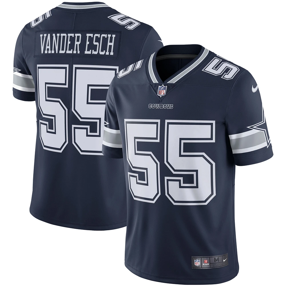 Maillot de joueur Nike Leighton Vander Esch pour hommes, bleu marine, Dallas Cowboys Vapor Limited